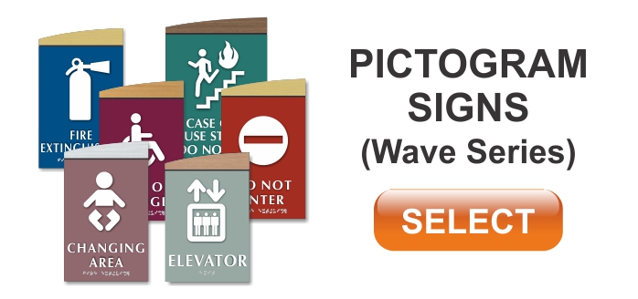 wave series pictogram signs